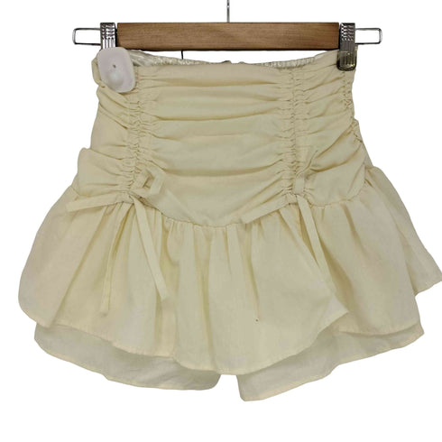 treat urself drawstring ribbon tiered skirt pants フリル リボン フレアミニスカート レディース JPN:S