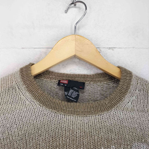 ディーゼル DIESEL フロントプリント クロップド丈 ニット メンズ import:M