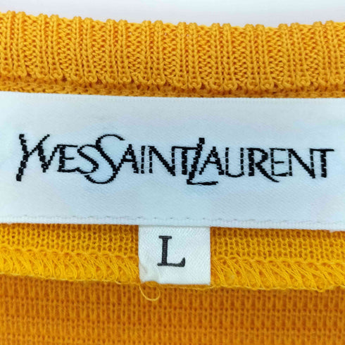 イヴサンローラン Yves Saint Laurent 金ボタン パワーショルダー サマーニットワンピース レディース import:L