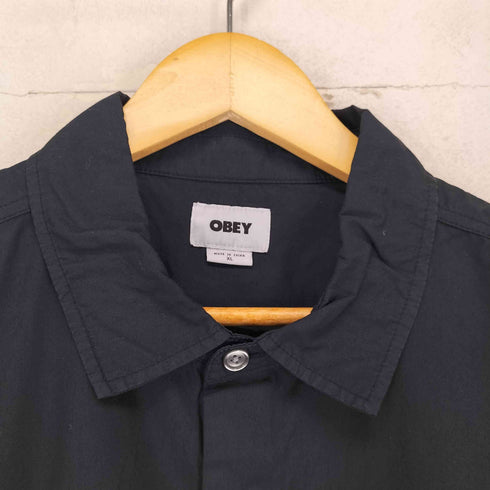 オベイ OBEY ロゴ刺繍 ポケットシャツ メンズ JPN:XL