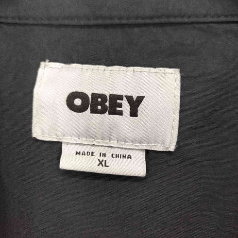 オベイ OBEY ロゴ刺繍 ポケットシャツ メンズ JPN:XL