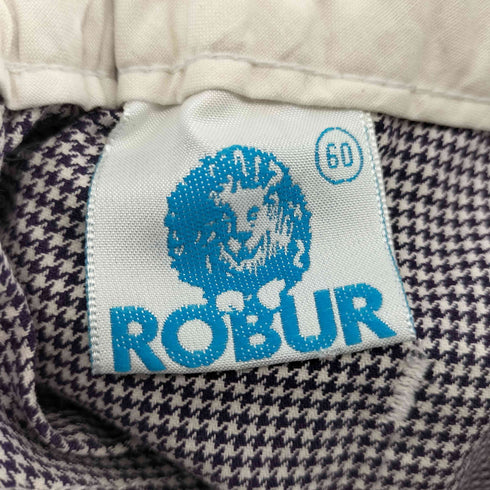 robur フレンチ シェフパンツ 2タックパンツ ハウンドトゥース メンズ 60