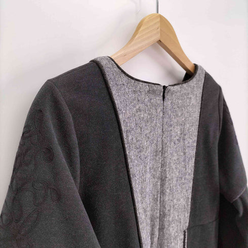 ウィルフリー willfully cord embroidery panel mix tweed OP コード刺繍ツイードワンピース レディース FREE