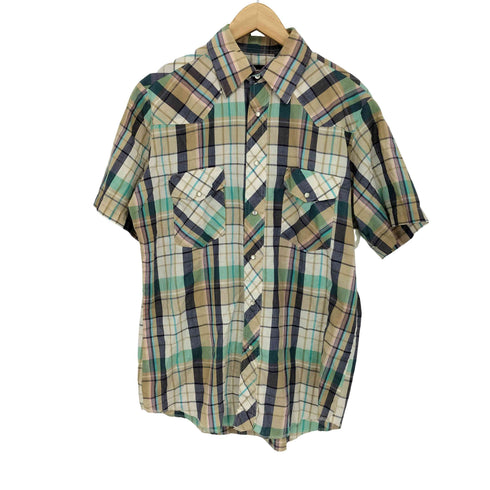 ラングラー Wrangler マドラスチェック 半袖ウエスタンシャツ メンズ