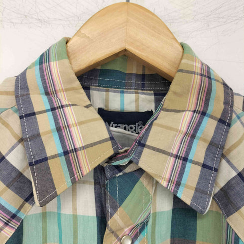 ラングラー Wrangler マドラスチェック 半袖ウエスタンシャツ メンズ