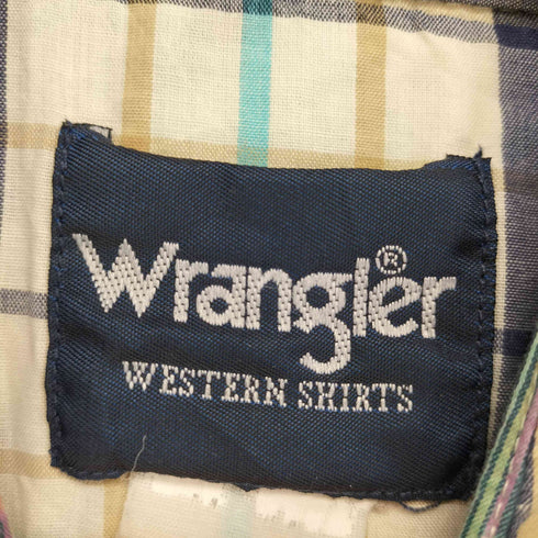 ラングラー Wrangler マドラスチェック 半袖ウエスタンシャツ メンズ
