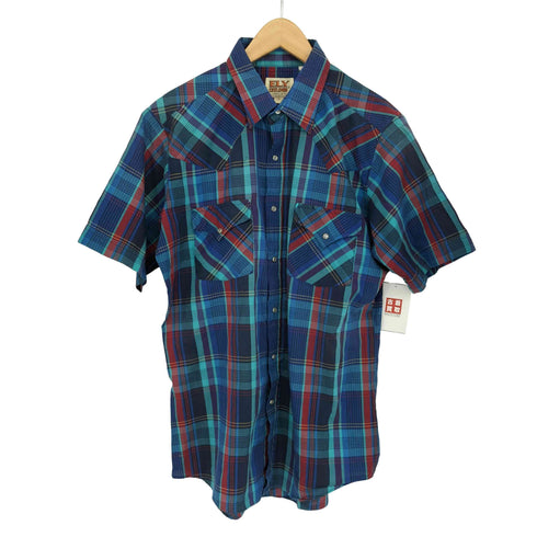fly cattleman オンブレチェック ウエスタンシャツ メンズ import:XL