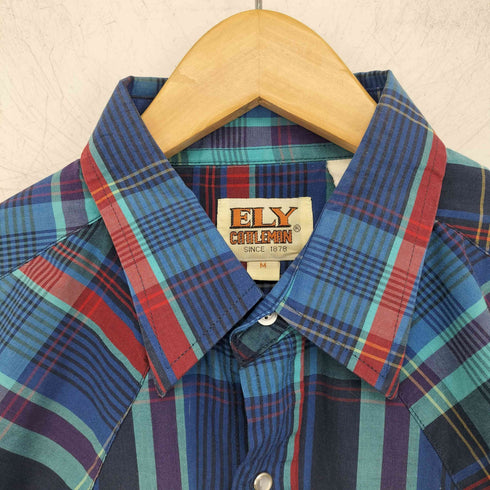 fly cattleman オンブレチェック ウエスタンシャツ メンズ import:XL