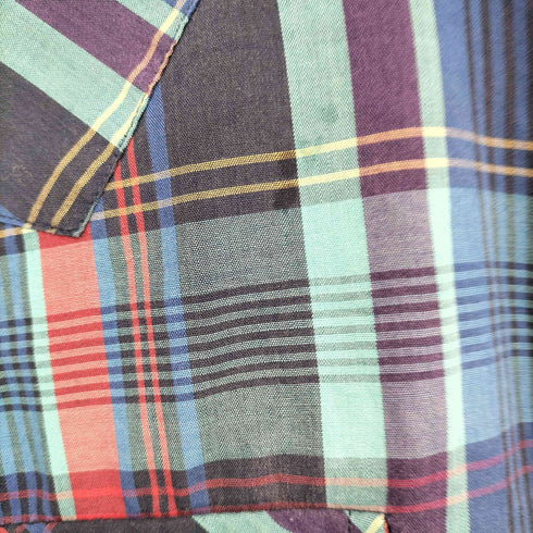 fly cattleman オンブレチェック ウエスタンシャツ メンズ import:XL