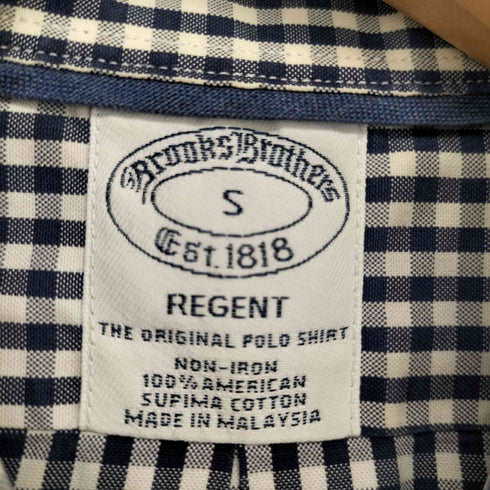 ブルックスブラザーズ BROOKS BROTHERS regent ボタンダウン ギンガムチェックシャツ メンズ import:S