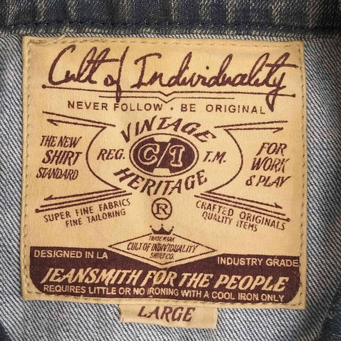 Cult of Individuality ダメージ加工 3rd デニム ベスト メンズ JPN:L