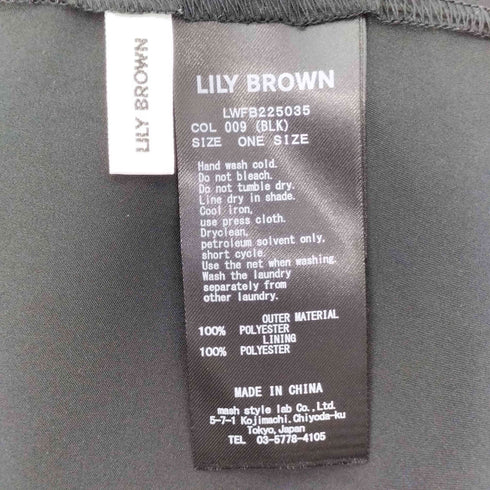 リリーブラウン Lily Brown オーガンザラッフルフリルボウブラウス レディース ONE SIZE