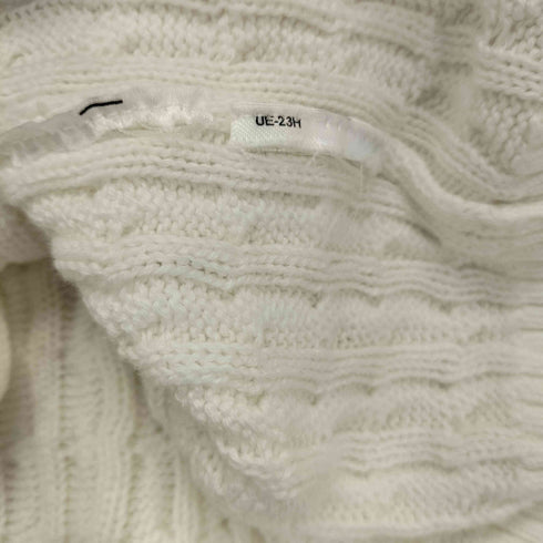 トミーヒルフィガー TOMMY HILFIGER 刺繍ロゴ ケーブルニット レディース M