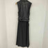 ザラ ZARA コントラストフェイクレザーミディワンピース レディース import:L