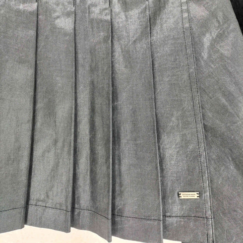 バーバリーブルーレーベル BURBERRY BLUE LABEL コーティング プリーツラップスカート レディース 38