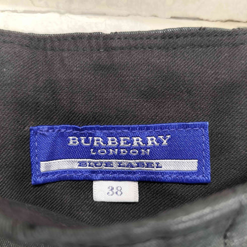 バーバリーブルーレーベル BURBERRY BLUE LABEL コーティング プリーツラップスカート レディース 38