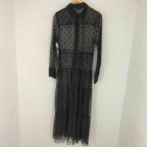 ザラ ZARA ドット柄 シフォンシャツワンピース レディース import:M