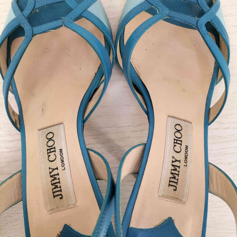ジミーチュウ JIMMY CHOO イタリア製 レザー ストラップ ヒールサンダル レディース 35 1/2