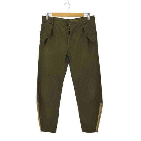80-90s ITALIAN ARMY イタリア軍 lampoジップ タック ボタンフライ コンバットパンツ メンズ
