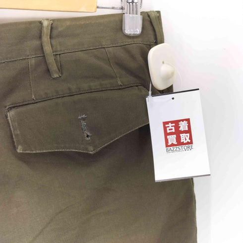 80-90s ITALIAN ARMY イタリア軍 lampoジップ タック ボタンフライ コンバットパンツ メンズ