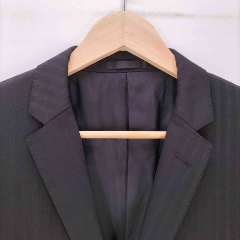 バーバリーブラックレーベル BURBERRY BLACK LABEL サマーウール ストライプ 2B テーラード ジャケット メンズ 42