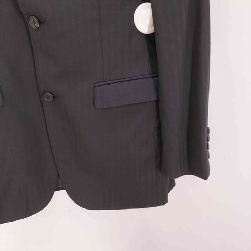 バーバリーブラックレーベル BURBERRY BLACK LABEL サマーウール ストライプ 2B テーラード ジャケット メンズ 42
