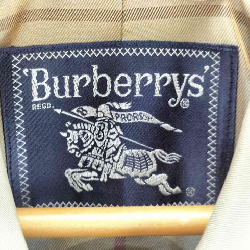 バーバリーズ BURBERRYS 80-90S OLD 英国製 裏地ノバチェック 比翼 バルマカーン ステンカラー ロング コート メンズ