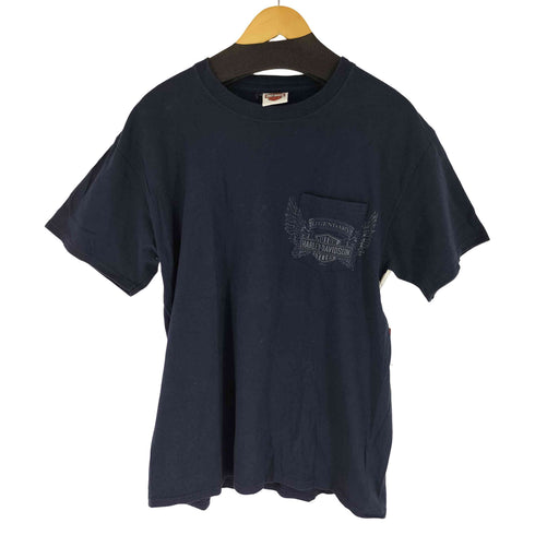 ハーレーダビッドソン HARLEY-DAVIDSON 00S Hanes BEEFY T 両面プリント S/S Tシャツ メンズ import:L