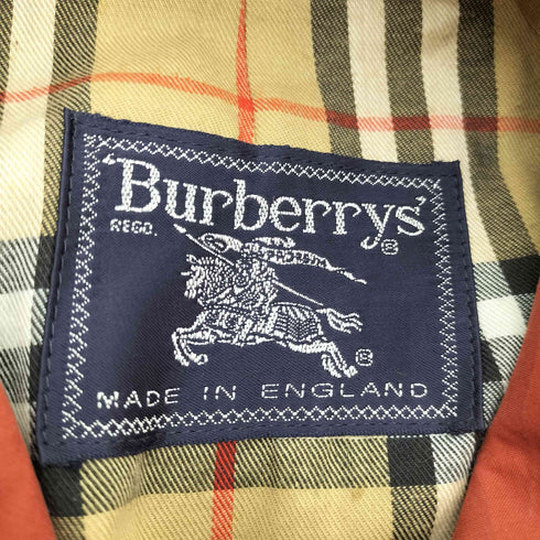 バーバリーズ BURBERRYS 80-90S OLD MADE IN ENGLAND 英国製 比翼 裏地ノバチェック バルマカーン ステンカラー ロング コート レディース