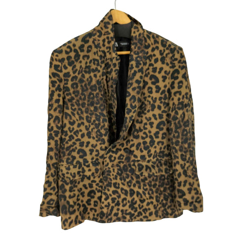 ザラ ZARA レオパード ダブル テーラードジャケット レディース import:M