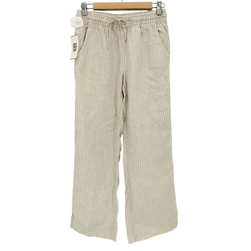 エルエルビーン L.L.Bean プレミアム ウォッシャブル リネン プルオン ストライプ パンツ レディース 9-75