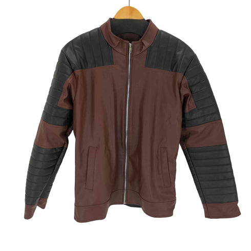 フェイクレザーシングルライダース メンズ import:L