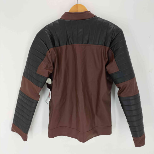 フェイクレザーシングルライダース メンズ import:L