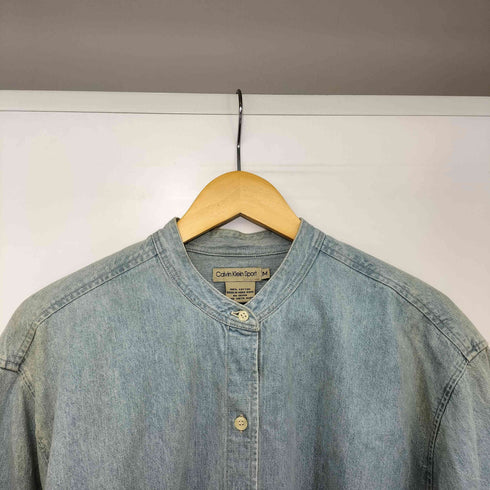 カルバンクラインジーンズ Calvin Klein Jeans 90s OLD バンドカラー デニムシャツ ダンガリーシャツ メンズ import:M