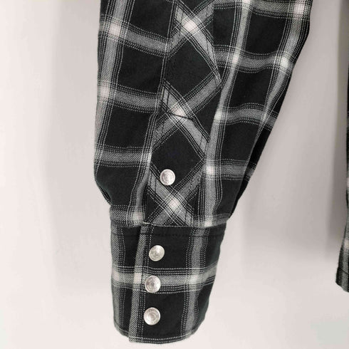 ザレターズ The Letters black check shirt メンズ M