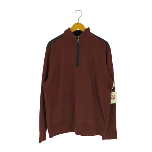ノーティカ NAUTICA パネルナイロン ハーフジップ スウェット メンズ JPN:XL