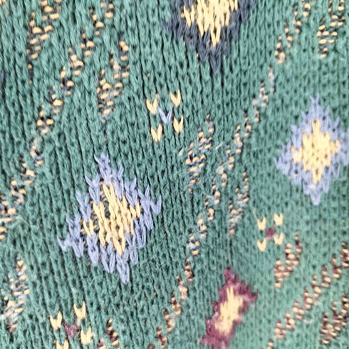 TRADER BAY USA製 90S 総柄 アクリル混 コットン ニット メンズ import:XL