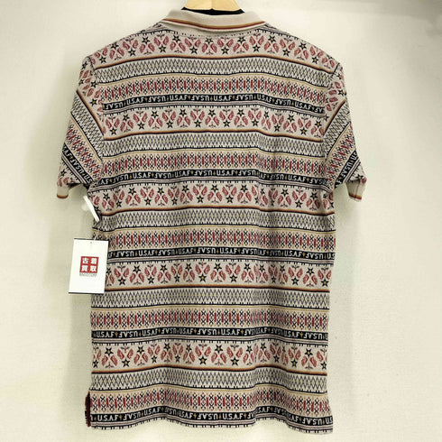 ヒューストン HOUSTON U.S.A.F.紋章 総柄 ポロシャツ メンズ import:L