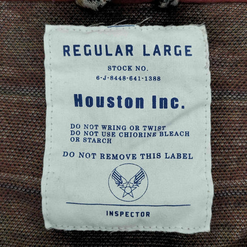 ヒューストン HOUSTON U.S.A.F.紋章 総柄 ポロシャツ メンズ import:L