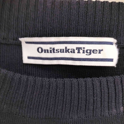 オニツカタイガー ONITSUKA TIGER バックロゴ刺繍 ニット セーター レディース JPN:L