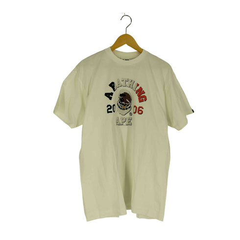 アベイシングエイプ A BATHING APE 袖裾シングル 2006 サッカー メキシコ国旗 クルーネックTシャツ メンズ import:XL