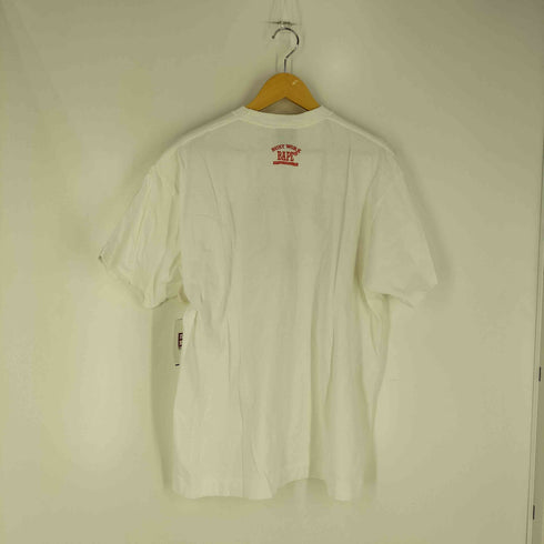 アベイシングエイプ A BATHING APE 袖裾シングル BUSY WORK ロゴ クルーネックTシャツ メンズ Xtra