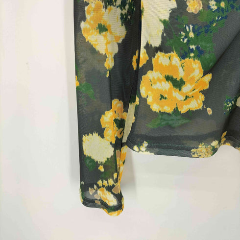 レイビームス Ray BEAMS 26SS シアー フラワープリント カーディガン レディース