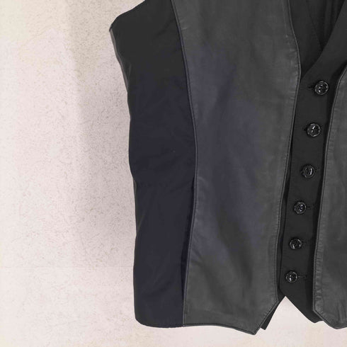 コムサイズム COMME CA ISM ラムレザー切替ジレ メンズ JPN:M