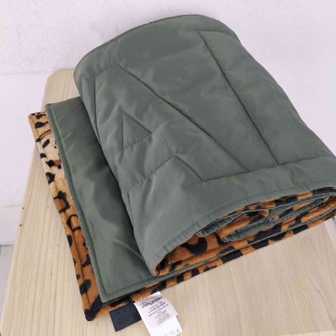 ottod'ame MADE IN ITALY ナイロン×レオパード 大判マフラー import レディース