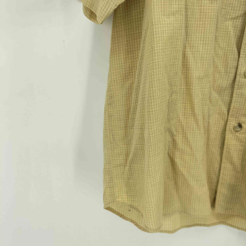 コロンビア Columbia 00s コットン ポリ チェック ボタンダウン S/S シャツ メンズ import:M