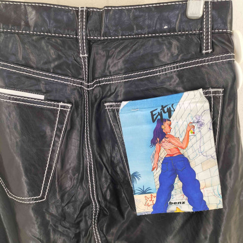 エイティーズ EYTYS Benz フェイクレザーホワイトステッチパンツ メンズ 30/32