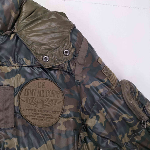 アヴィレックス AVIREX カモ柄中綿ジャケット メンズ 2XL