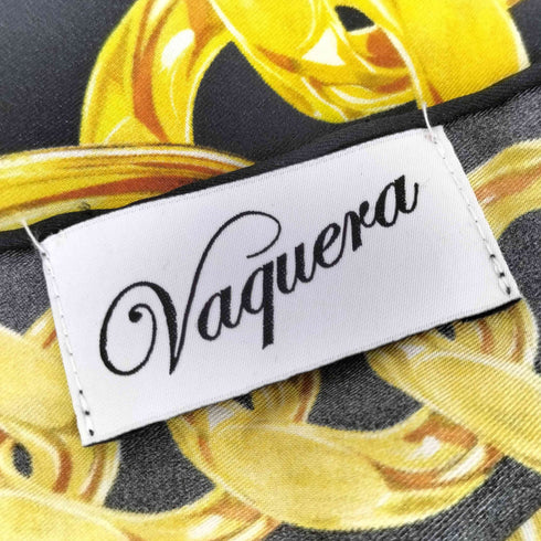 ヴァケラ VAQUERA シルク ゴールドチェーン柄 スカーフ レディース