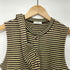 タン TAN 25AW CASHMERE STRIPED KNIT VEST WITH LONG SCARF レディース FREE